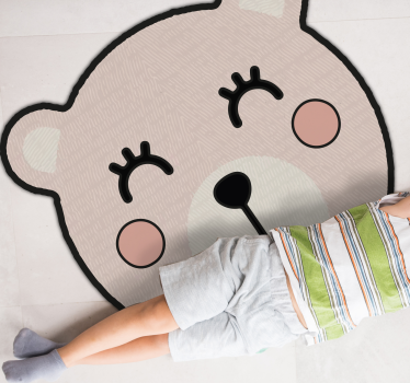 detský vinylový koberec medveď charakterový kúsok - Tenstickers