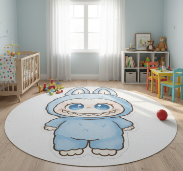 Detský vinylový koberec modrá príšerka - Tenstickers