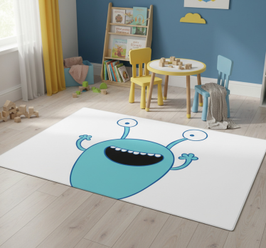 Detský vinylový koberec modrý príšerkový nálepka - Tenstickers
