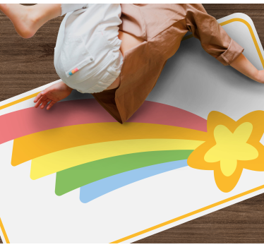 detský vinylový koberec motív dúhovej hviezdy - Tenstickers