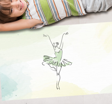 rôzne vinylové koberce pre deti obrys baletného tanečníka - Tenstickers