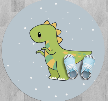 detský vinylový koberec obuv dinosaura - Tenstickers