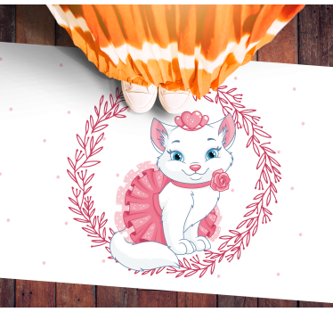 detský vinylový koberec očarujúce ilustrácie mačky - Tenstickers
