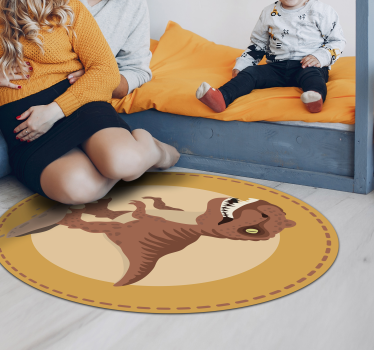 detský vinylový koberec okrúhly koberec dinosaurus - Tenstickers