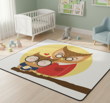 Detský vinylový koberec otec a syn sova - Tenstickers