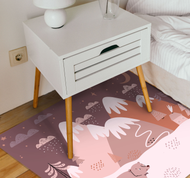 detský vinylový koberec pohodlie zimnej krajiny - Tenstickers