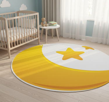 Detský vinylový koberec polmesiac a hviezdy - Tenstickers