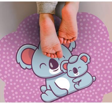 detský vinylový koberec dizajn rodiny koal - Tenstickers