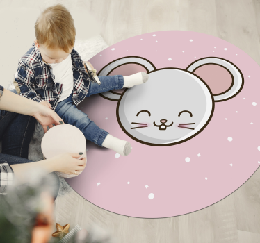detský vinylový koberec rozkošná ilustrácia myši - Tenstickers
