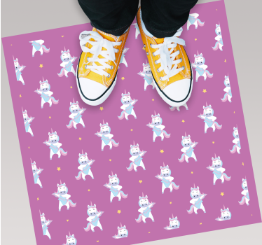 rôzne vinylové koberce pre deti rozmarný motív jednorožca - Tenstickers