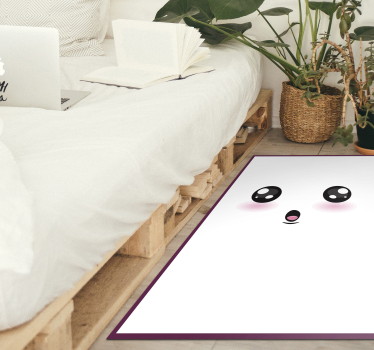 detský vinylový koberec roztomilá kawaii tvár - Tenstickers