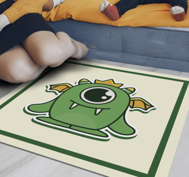 rôzne vinylové koberce pre deti zelené mláďa príšery - Tenstickers