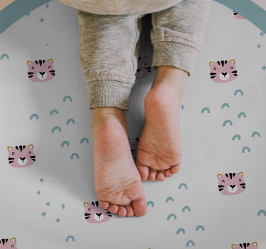 rôzne vinylové koberce pre deti modré dúhy a ružové mačky - Tenstickers