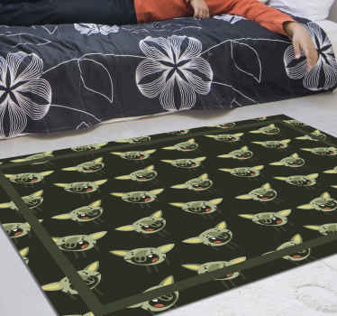 detský vinylový koberec zelené tváre príšer - Tenstickers