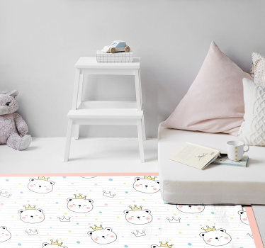 Detský vinylový koberec s bodkou korunkou - Tenstickers