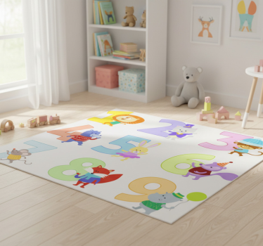 Detský vinylový koberec s detskými číslami na nálepke - Tenstickers