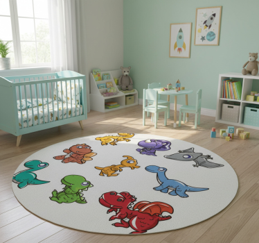 Detský vinylový koberec s detskými dinosaurami - Tenstickers