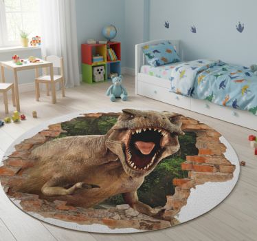 Detský vinylový koberec 3d t-rex - Tenstickers