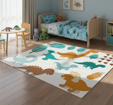 Detský vinylový koberec s dinosaurom v krajine - Tenstickers