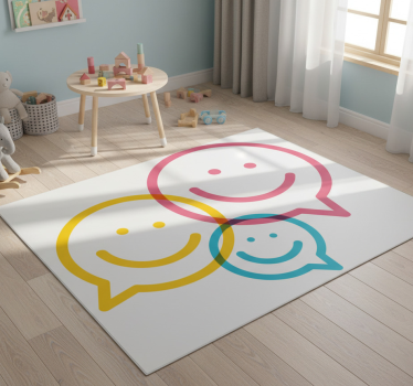 Detský vinylový koberec Šťastné farebné tváre - Tenstickers
