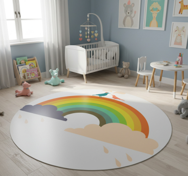Detský vinylový koberec vtáky na dúhe - Tenstickers