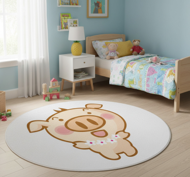 Detský vinylový koberec havajské prasiatko - Tenstickers