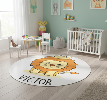 Detský vinylový koberec s kresbou leva - Tenstickers