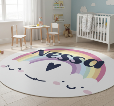 Detský vinylový koberec s personalizovanou dúhou - Tenstickers