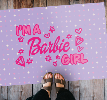detský vinylový koberec som barbie - Tenstickers
