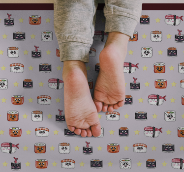 detský vinylový koberec sushi kreslený vzor - Tenstickers