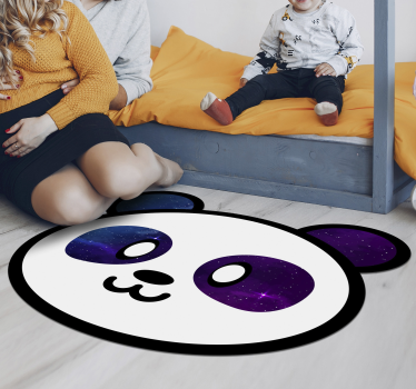 detský vinylový koberec tvár galaktickej pandy - Tenstickers