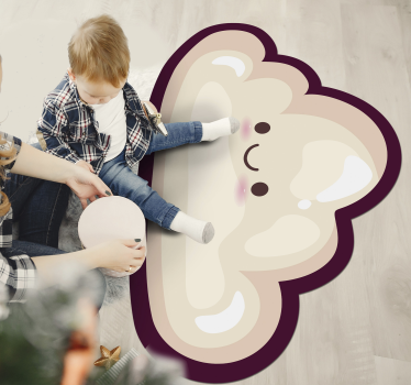 detský vinylový koberec usmievavý oblak - Tenstickers