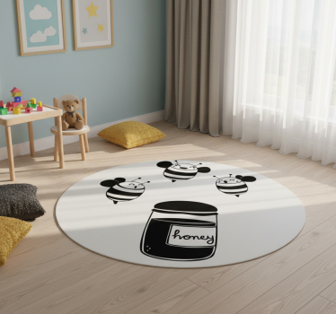 Detský vinylový koberec med a včely - Tenstickers