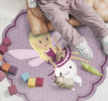 detský vinylový koberec víla a zub - Tenstickers