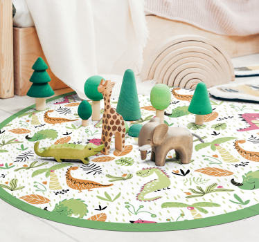 Dinosaurus a iné zvieratá vzor zvieracia podložka - Tenstickers