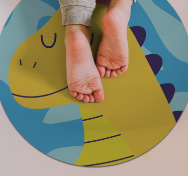 Dinosaurus hrajúci na modrom pozadí zvieracia podložka - Tenstickers
