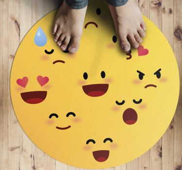 Emoji čelí detským vinylovým kobercom - Tenstickers
