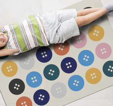 Farebné gombíky detská podložka - Tenstickers