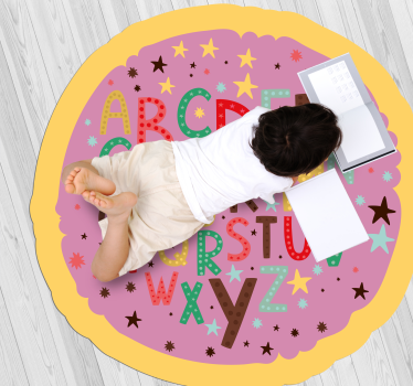 Farebný abecedný vinylový koberec - Tenstickers