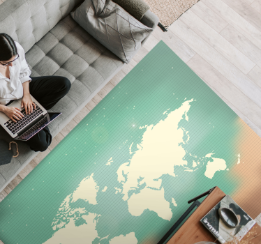 Farebný politický mapový vinylový mapový koberec - Tenstickers