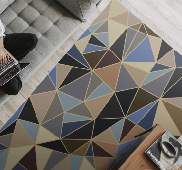 Geometrická viacfarebná mozaika mozaiková vinylová podlaha - Tenstickers