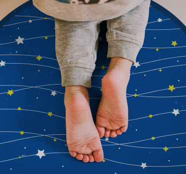 Hviezdy na modrom pozadí pre detský koberec - Tenstickers