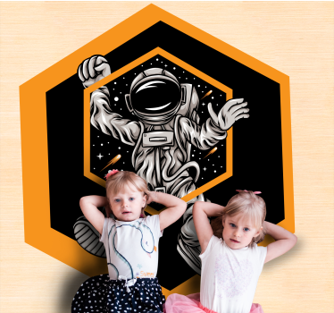 hviezdy vinylový koberec dobrodružstvo kozmického astronauta - Tenstickers