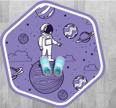 hviezdy vinylový koberec koncept kozmického dobrodružstva - Tenstickers