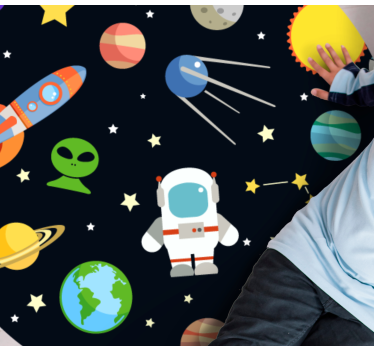 hviezdy vinylový koberec dizajn kozmických objavov - Tenstickers