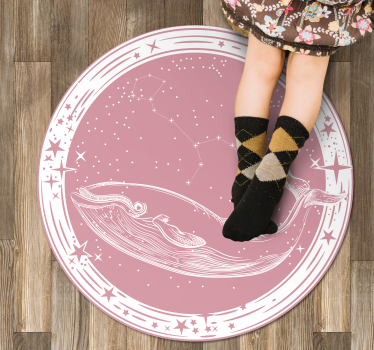 hviezdy vinylový koberec kruh súhvezdia veľryby - Tenstickers