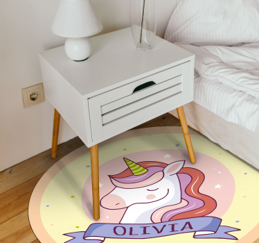 Jednorožec s prispôsobiteľným menom zvieracej podložky - Tenstickers