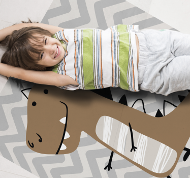 Vinylový koberec dinosaurus so zubami - Tenstickers