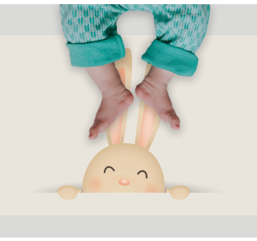 Králik so zavretými očami zvieracia rohož - Tenstickers