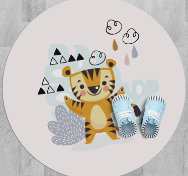 Kresba vinylového koberca pre tigrie deti - Tenstickers